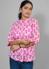 Image of Pink Floral Print Rayon Shirt