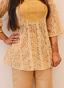 Image of Yellow Embroidered Georgette Co-ord Set