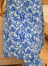 Load image into Gallery viewer, Summer-Friendly Stretch Rayon Kurta &amp; Bottom Set – Floral Blue (2-Piece Set)