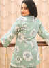 Image of Pastel Bloom Green Floral Co-ord Set – 2 Pc | Premium Stretch Cotton | Summer Wear