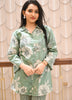 Image of Pastel Bloom Green Floral Co-ord Set – 2 Pc | Premium Stretch Cotton | Summer Wear