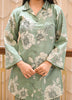 Image of Pastel Bloom Green Floral Co-ord Set – 2 Pc | Premium Stretch Cotton | Summer Wear