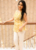 Image of Sunlit Charm Sleeveless Printed Cotton Top