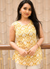 Image of Sunlit Charm Sleeveless Printed Cotton Top
