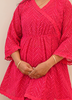 Image of Sequin Georgette Peplum Kurta & Shantoon Pants Co-ord Set – Fuchsia Radiance
