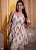 Image of Floral & Dot Print 2-Piece Rayon Cotton Co-ord Set – Sleeveless Top & Pants With pocket