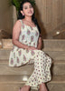 Image of Floral & Dot Print 2-Piece Rayon Cotton Co-ord Set – Sleeveless Top & Pants With pocket