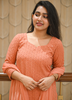 Image of Noor Peach Pure Cotton Embroidered Suit Set with Dupatta