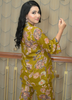 Image of Premium Floral Printed Rayon Co-ord Set – Mustard Yellow (2-Piece Set)