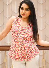 Load image into Gallery viewer, Floral Bliss Sleeveless Cotton Top