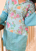 Image of Sky Blue Floral Cotton Co-ord Set with Embroidered Border