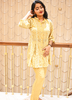 Image of Stylish Yellow Kurti & Pant Set for Women