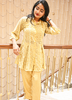 Image of Stylish Yellow Kurti & Pant Set for Women