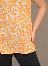 Load image into Gallery viewer, Yellow Floral Print Cotton Sleeveless Top