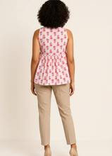 Load image into Gallery viewer, Blush Pink Floral Peplum Top