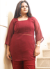 Image of Maroon Georgette Pintuck Co-Ord Set