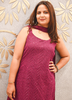 Image of Wine Red Georgette Kurta Set with Chiffon Dupatta