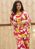 Image of Tropical Bloom Red & Yellow Floral Rayon Co-Ord Set