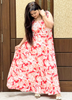 Image of Scarlet Bloom Tie-Shoulder Maxi Dress