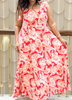 Image of Scarlet Bloom Tie-Shoulder Maxi Dress