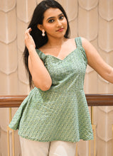 Load image into Gallery viewer, Mint Grace Textured Cotton Sleeveless Top