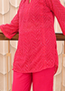 Image of Sequin Georgette Peplum Kurta & Shantoon Pants Co-ord Set – Fuchsia Radiance