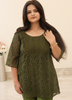 Image of Yellow Embroidered Georgette Co-ord Set