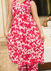 Image of Summer-Friendly Stretch Rayon Kurta & Bottom Set – Vibrant Red Print (2-Piece Set)