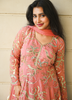 Image of Rose Glow Embroidered Georgette Anarkali Kurta Set with Net Dupatta
