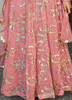 Image of Rose Glow Embroidered Georgette Anarkali Kurta Set with Net Dupatta