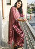 Image of Blush Pink Embroidered Cotton Kurta Set with Chiffon Dupatta