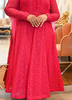 Image of Pink Georgette Chikankari Anarkali Set with Chiffon Dupatta