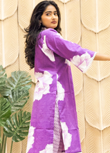 Load image into Gallery viewer, Purple Radiance Floral Printed Co-ord in Soft Cotton