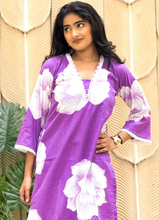 Load image into Gallery viewer, Purple Radiance Floral Printed Co-ord in Soft Cotton