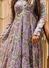 Image of Rose Glow Embroidered Georgette Anarkali Kurta Set with Net Dupatta
