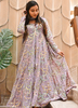 Image of Rose Glow Embroidered Georgette Anarkali Kurta Set with Net Dupatta