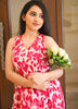 Image of Summer-Friendly Stretch Rayon Kurta & Bottom Set – Vibrant Red Print (2-Piece Set)