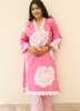 Image of Rosy Radiance Floral Printed Co-ord in Soft Cotton