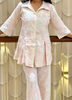 Image of Rose Whisper Pleated Cotton Co-Ord Set