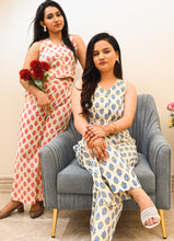 Load image into Gallery viewer, Ivory &amp; Blue Printed Pure Cotton Co-ord Set (2-Piece)
