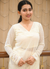 Image of White Thread-Embroidered Georgette Kurta Set with Chiffon Dupatta