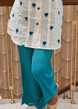 Load image into Gallery viewer, Heart-Printed Cotton Shirt &amp; Shantoon Trouser Co-ord Set