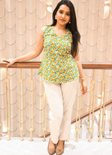 Load image into Gallery viewer, Floral Charm Pure Cotton Sleeveless Top – Summer Essential