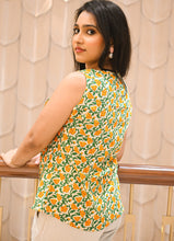 Load image into Gallery viewer, Floral Charm Pure Cotton Sleeveless Top – Summer Essential